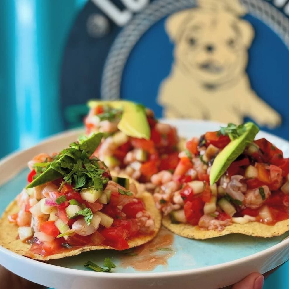 Tostada Ceviche de Camaron
