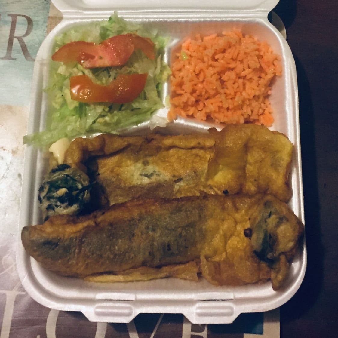 Platillo de chiles rellenos