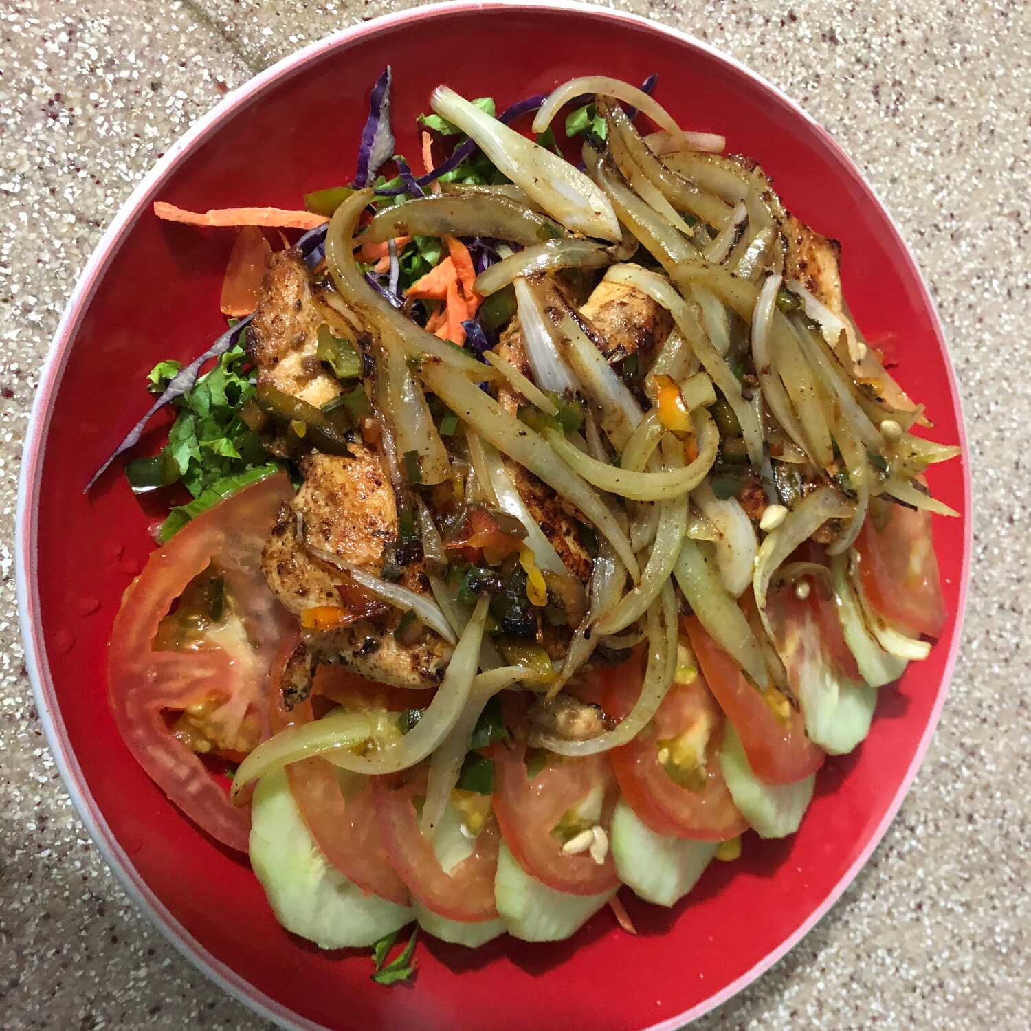 Ensalada con Fajitas de Pollo