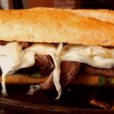 Baguette de Arrachera con Queso