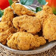 Menú con contramuslo frito