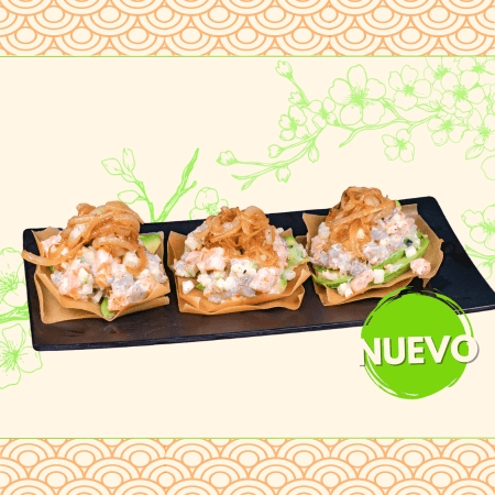 Tostadas Ebi-Sake