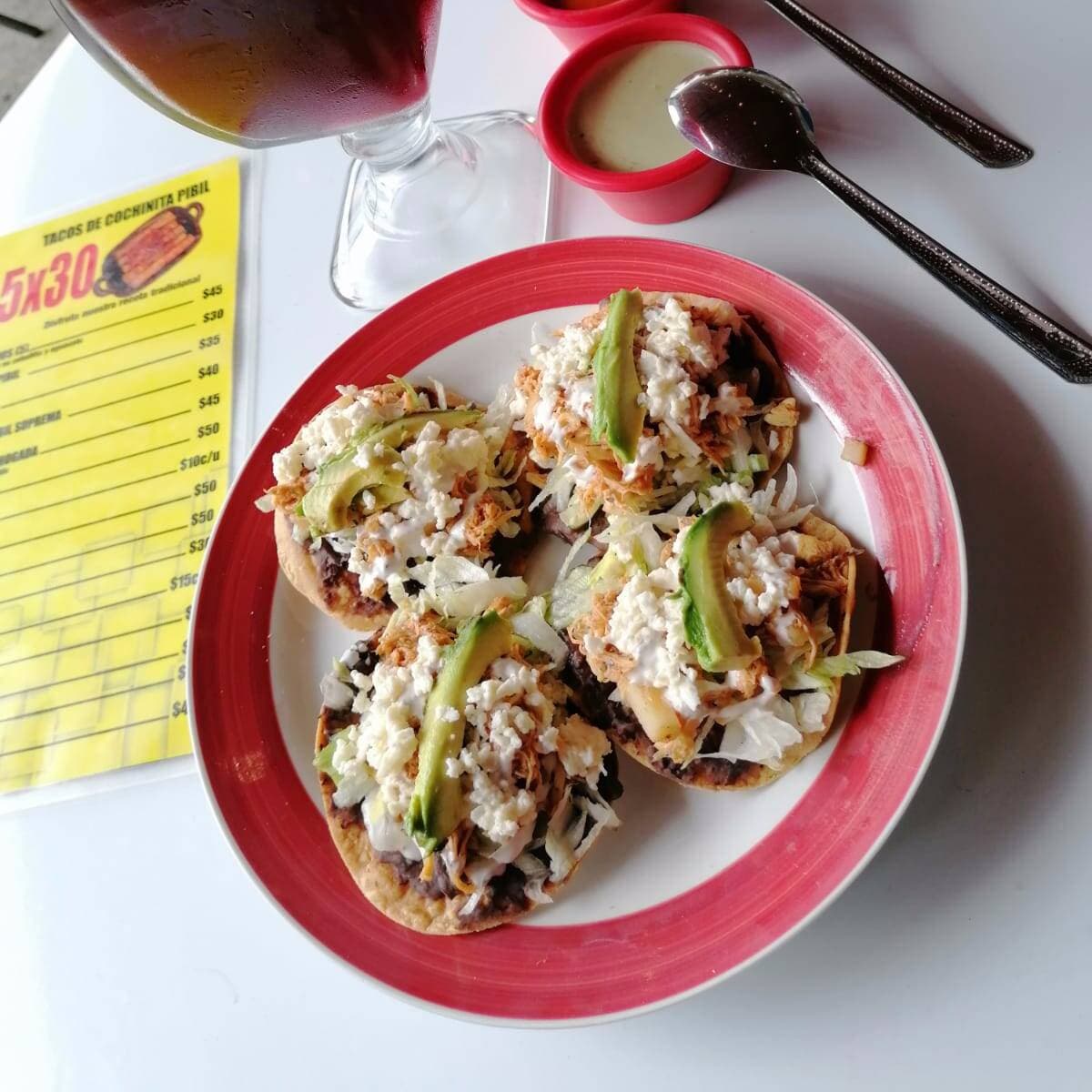 Orden de 4 Tostadas de Cochinita Pibil