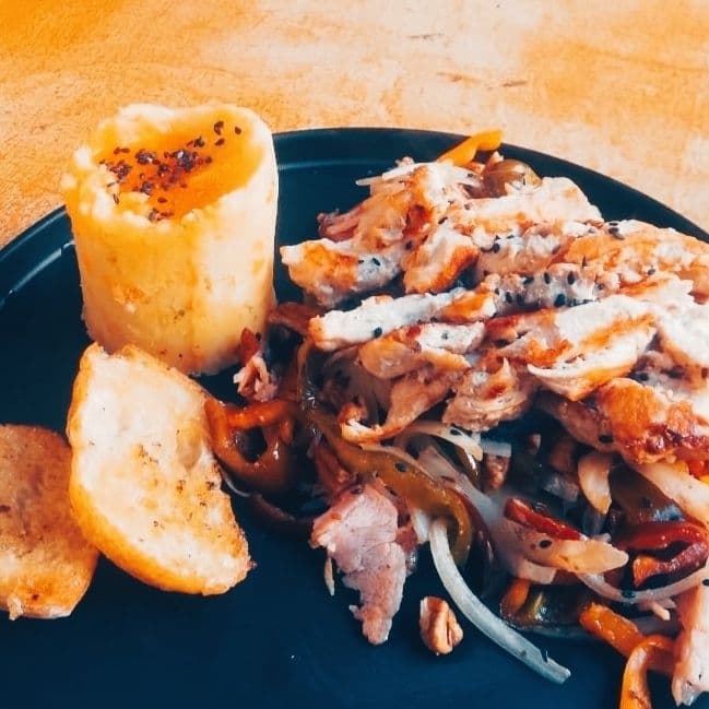 Fajitas de pollo sazonadas