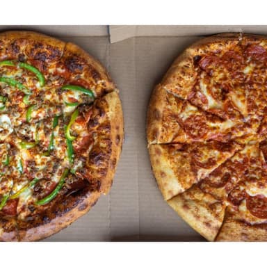 2 Pizzas Grandes con 3 Ingredientes c/u.