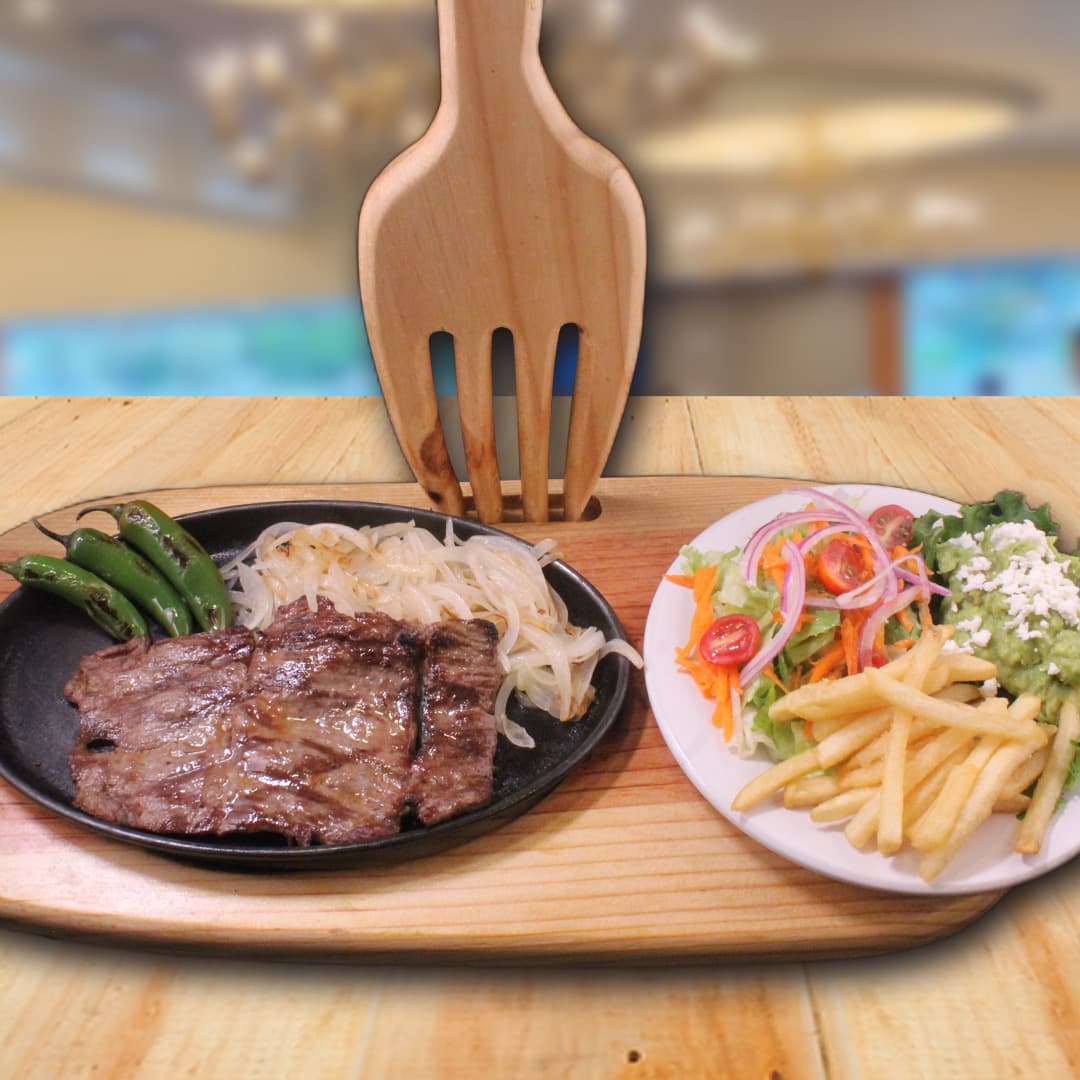 Arrachera con Papas