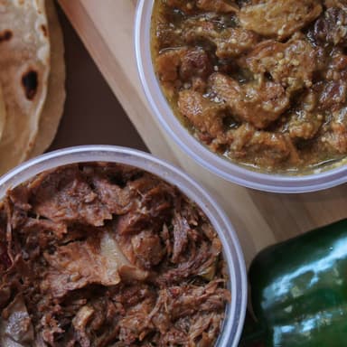 Medio Litro de Chicharrón en Salsa Verde