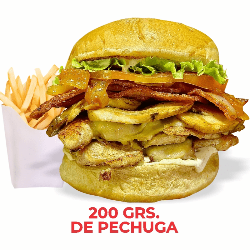 Combo Hamburguesa Fusión con Pollo