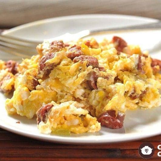 Huevos revueltos con chistorra
