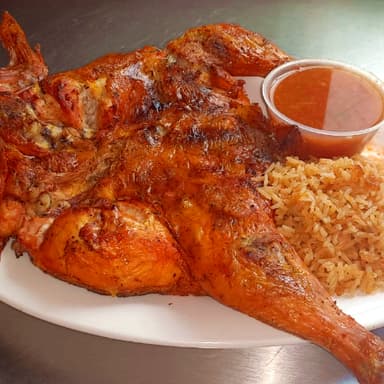 POLLO AZADO AL CARBON