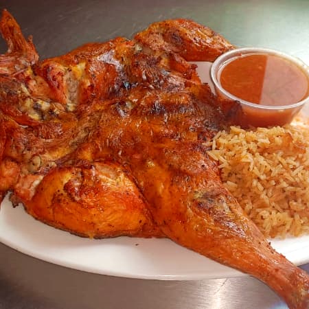 POLLO AZADO AL CARBON