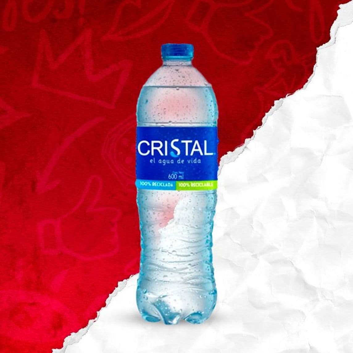 Agua cristal plana 600ml