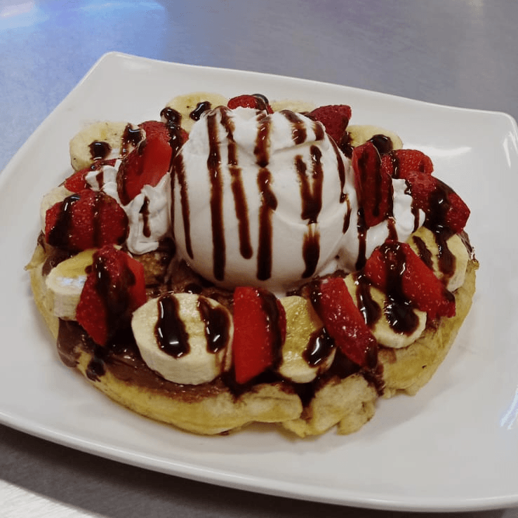 Wafle Fresa y Banano