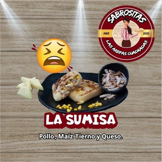 Arepa Pollo, Maiz Tierno, y Queso SUMISA
