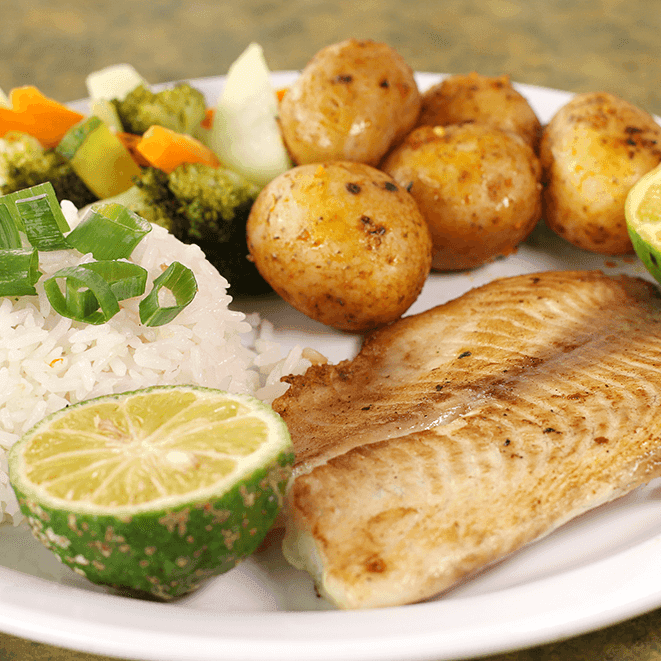 Casadito con Filete de Pescado al Ajillo