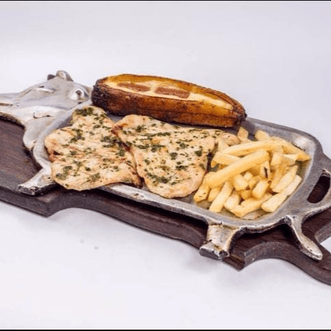 2x1 Filetes de Pollo + Jugo del Dia + Postre