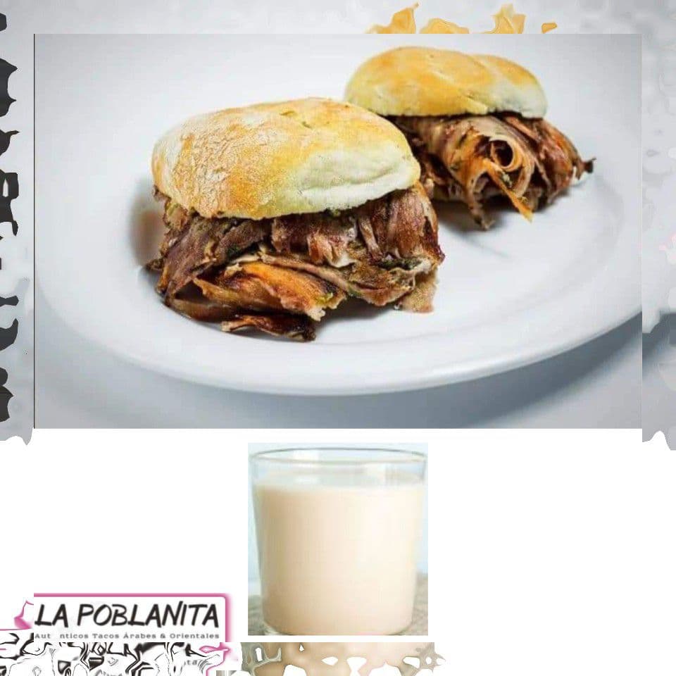 2 Tortas Árabes + 1 Agua De Horchata