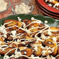 Platanos Fritos con Crema y Queso