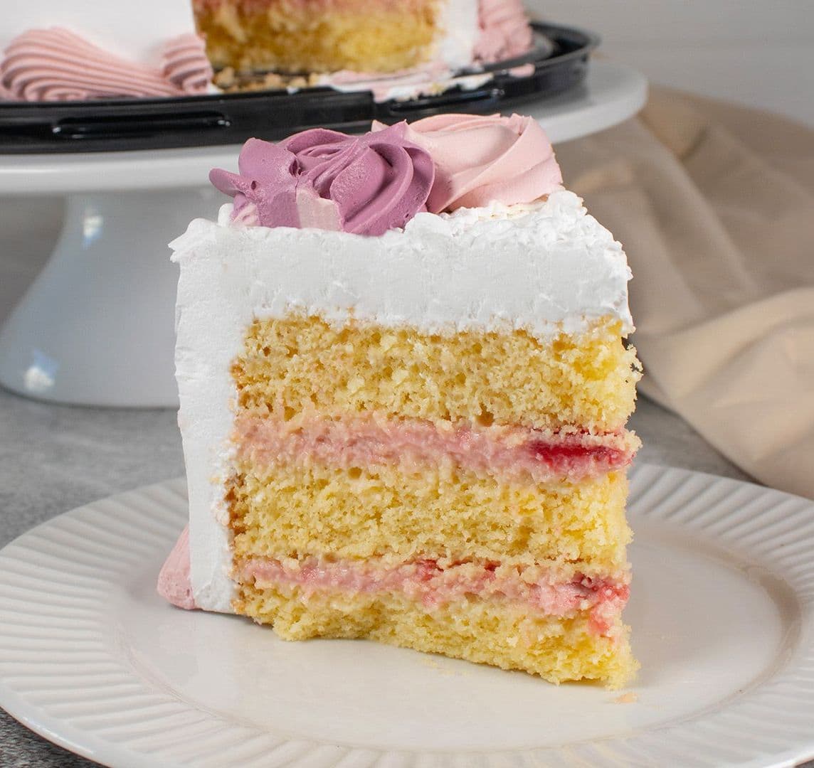 Rebanada Pastel  Fresas Con Crema