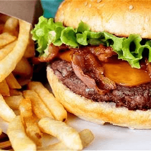 Hamburguesa Tocino + Papas