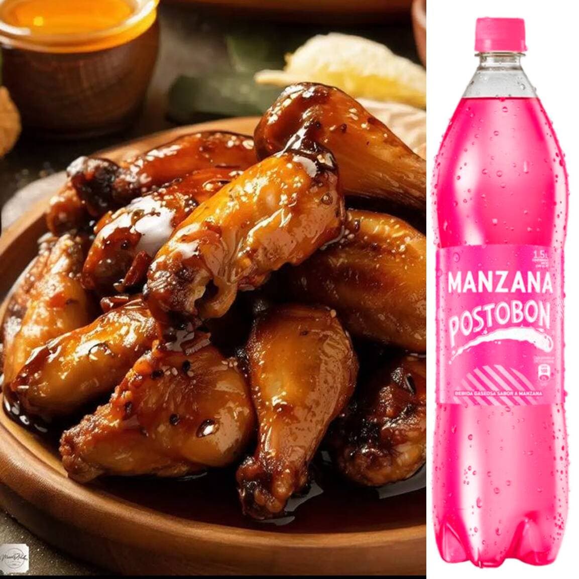 Alitas BBQ Miel X24 más Gaseosa 1.5 L.