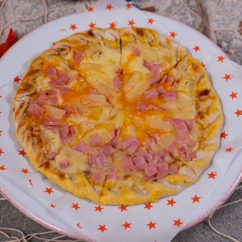 Mini pizza hawaiana