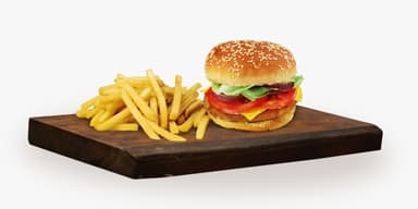 Hamburguesa de Pollo con Papas