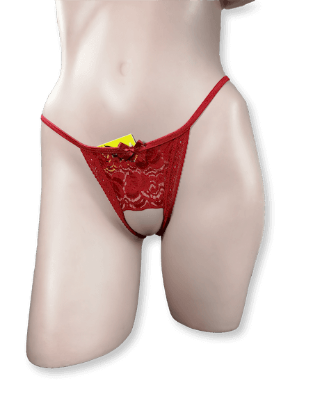TANGA SIN TRASERO ROJA
