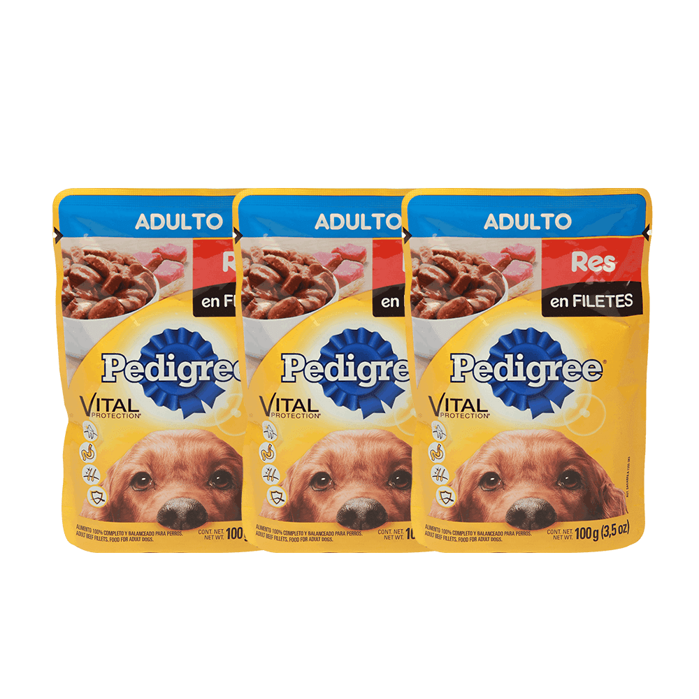 3 Alimento pperro Pouch Res 100 grs