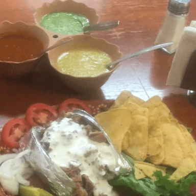 Promo papa + 5 tacos al carbon