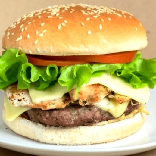 Hamburguesa Super Doble Carne Mixta