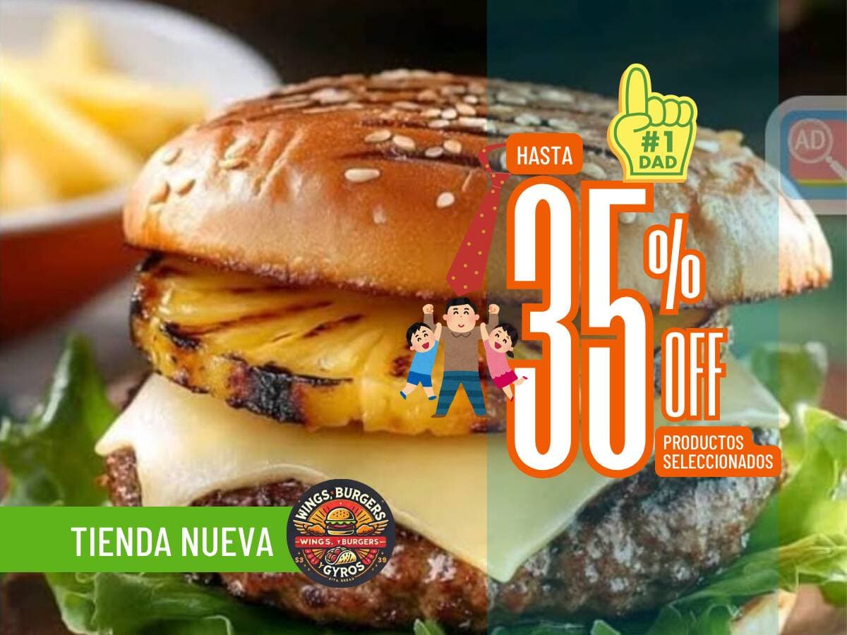 Wings, Burgers, Alitas y Gyros
