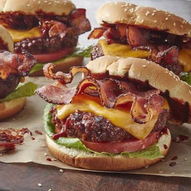 Hamburguesa con Tocino Refresco Gratis