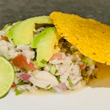 Tostada de Ceviche de Camarón