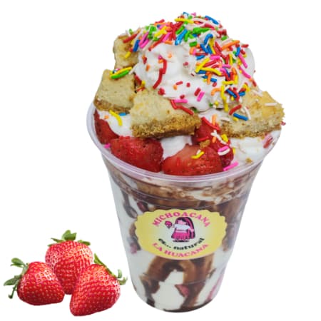 Fresas Naturales Frescas Con Pay de Queso