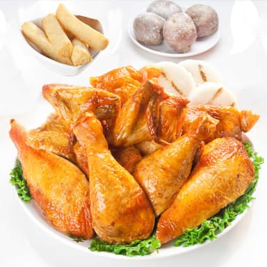 1 Pollo + 3 Acompañamientos