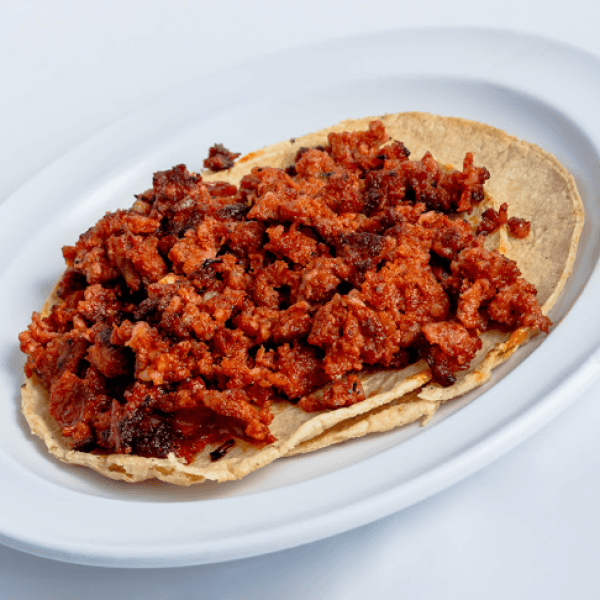 CHORIZO CON QUESO (2) TACOS 180grs