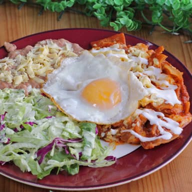 Chilaquiles Rojos o Verdes para 1 persona