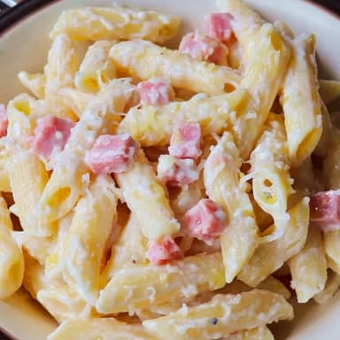 Macarrones en Salsa Blanca para 2