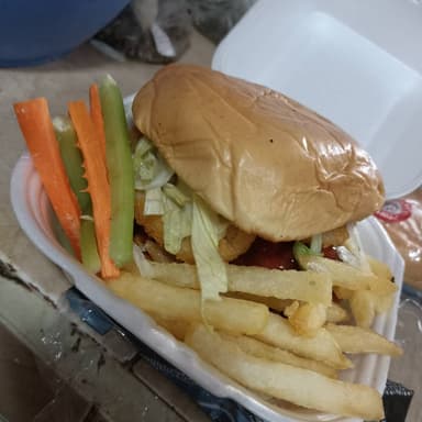 Hamburguesas de Pollo Frito