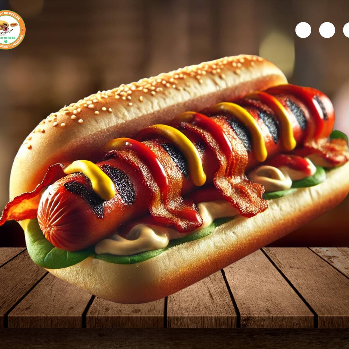Hot-Dog Con Tocino y Queso Llenador