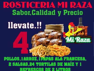Paquete 9 - 4 Pollos + Acompañamientos
