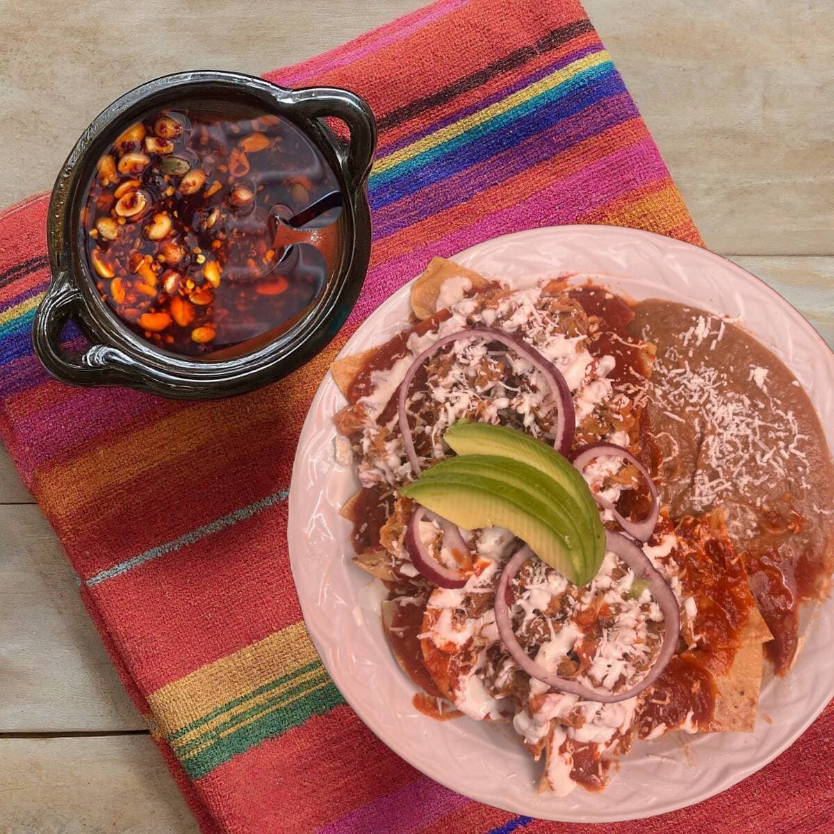 Chilaquiles con Sirloin