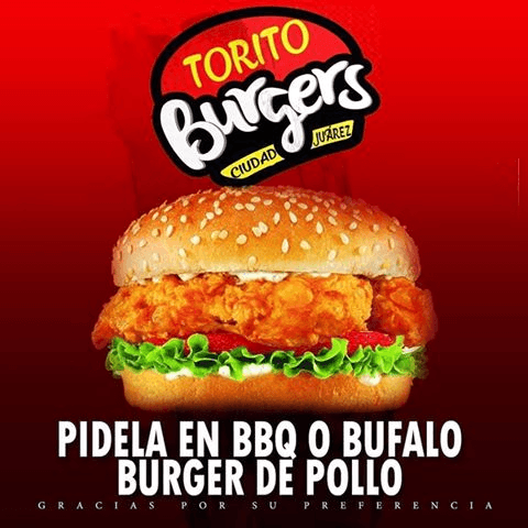 hambuguesa de pollo y torito boneless