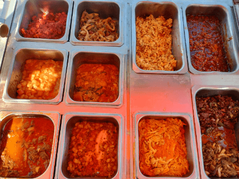 Tacos de guisados el tio