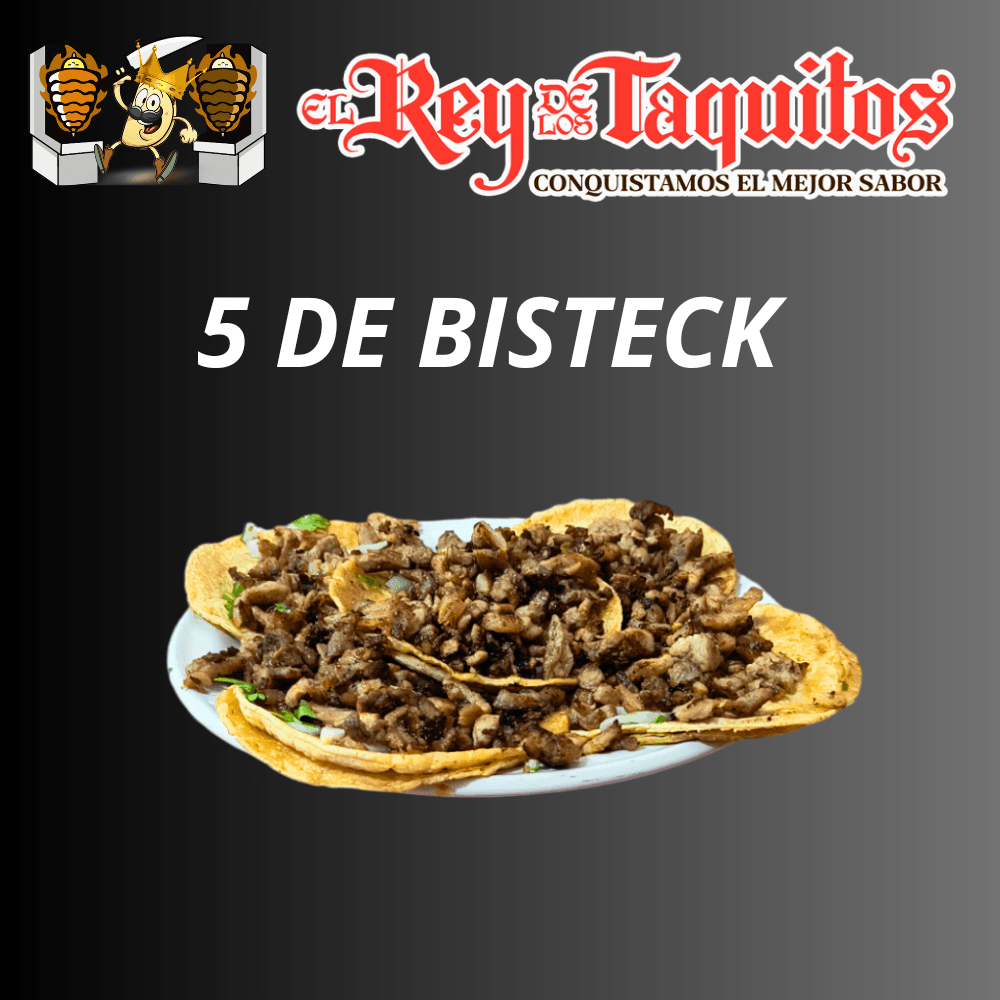 5 Tacos de Bisteck