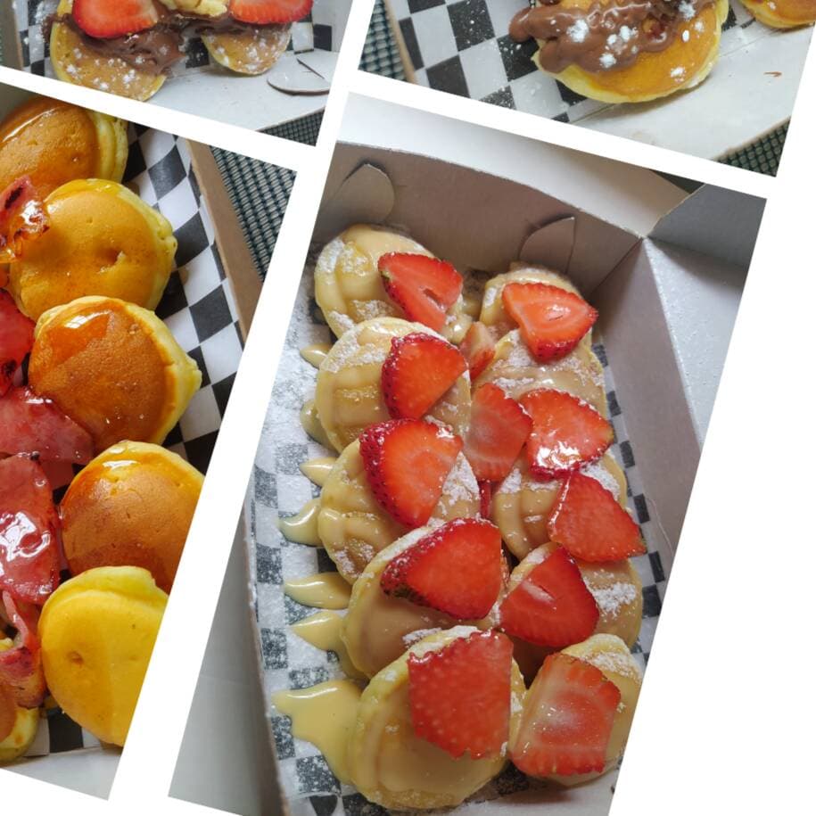 10 Minipancakes + 1 Salsa + Topping de FRESA
