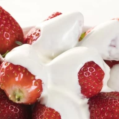 Fresas con crema