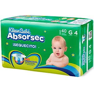 PAÑAL KBB ABSORSEC ULTRA GRANDE 40 PZA