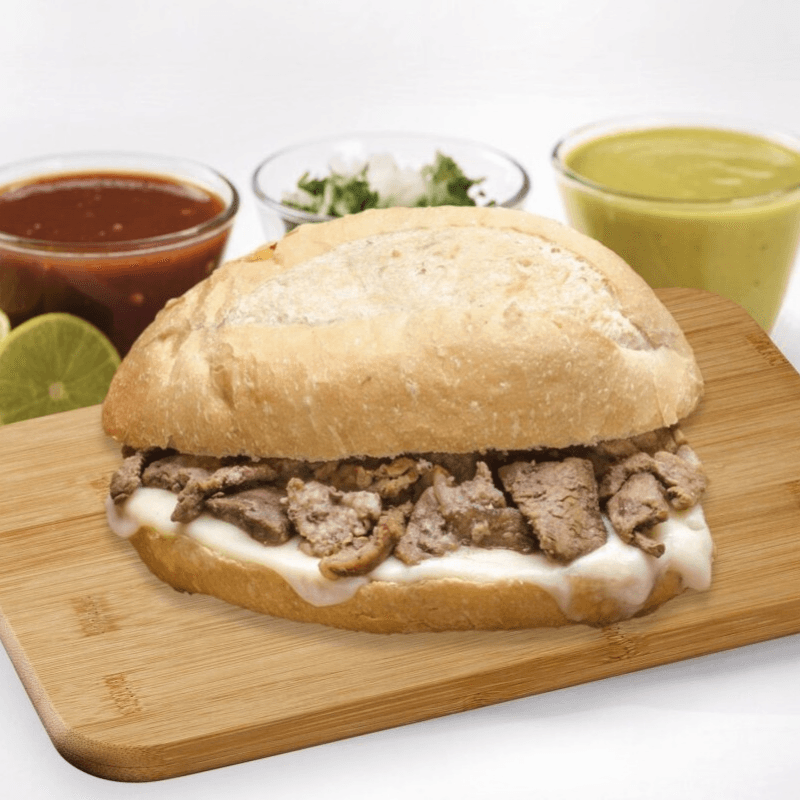 Torta de Carne Asada con Queso